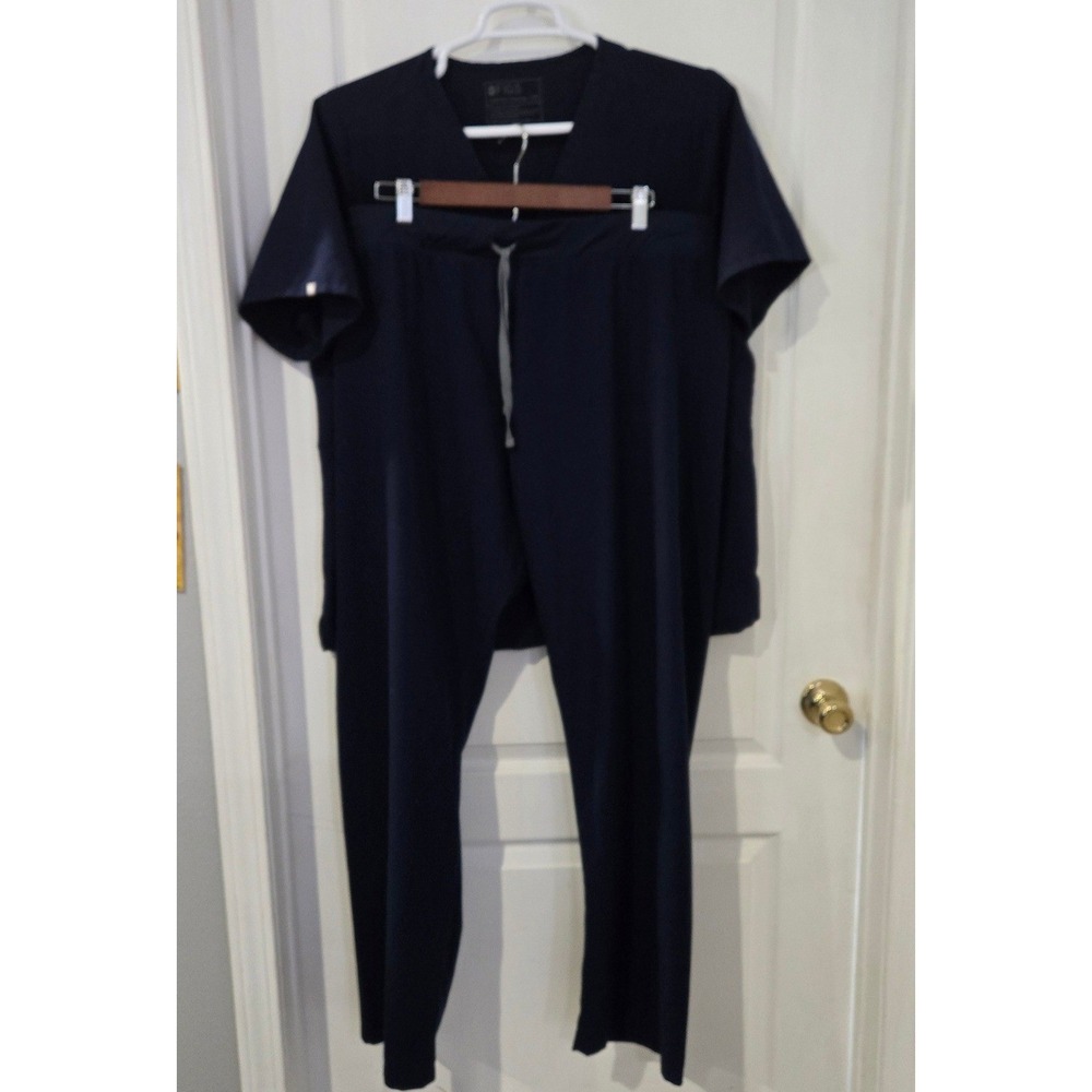 FIGS Scrub Set Women XXL Navy Blue Excellent V-Neck Technical Collection T21003T